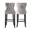 WestinTrends 29" Tufted Velvet Counter Stool - 3 of 4