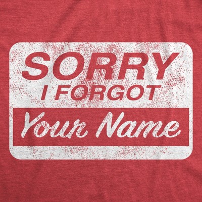 Мужские футболки Crazy Dog T-Shirts, Inc. Mens Funny T Shirts Sorry I Forgot Your Name Sarcastic Graphic Novelty Tee for Men - Crazy Dog Men's T Shirt for Sarcastic Gift Red M — фото 2