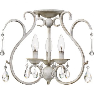 Quoizel Lighting Blanca 3 - Light Semi-Flush Mount in  Antique White - 1 of 4