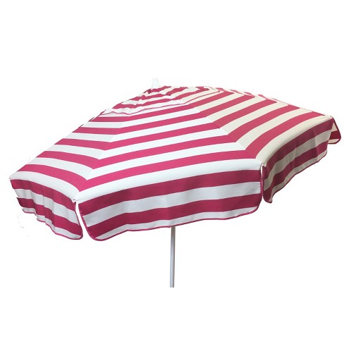 Parasol 6 Italian Aluminum Collar Tilt Beach Umbrella Pink