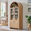 71" Tall Arched Pantry Cabinet with 4 Doors & Adjustable Shelves & Hidden Drawer, Modern Farmhouse kitchen Storage Cabinet - 4 of 4