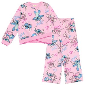 Disney Girls Fleece Pullover Sweatshirt and Pants Outfit Set Little Kid to Big Kid - 1 of 4