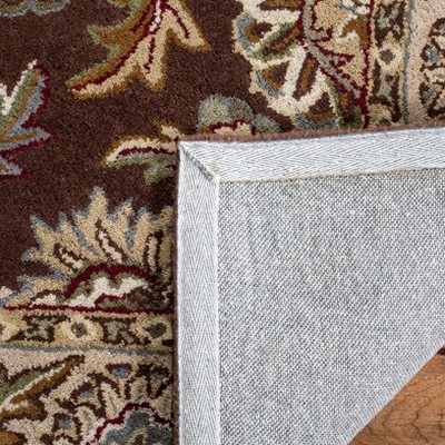 Ivory and Brown Hand-Tufted Wool 8' x 10' Area Rug