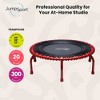 JumpSport 350 PRO Fitness Trampoline, Cardio Workout, No-Tip Arched Legs Home Gym Equipment with Adjustable Bungees & 60 Day Trial Video, 39", Red - 2 of 4
