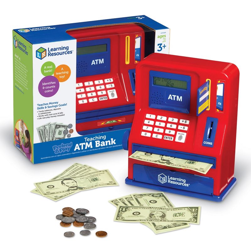 Learning Resources Pretend & Play Teaching ATM Bank, 1 of 7