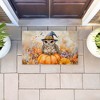 Stupell Industries Owl Perched on Pumpkin Printed Outdoor Door Mat, design by LSR Design Studio, 18"x30" - 3 of 4