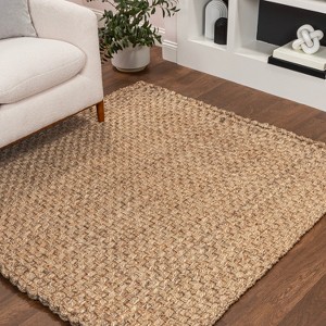 Estera Hand Woven Boucle Chunky Jute Indoor Area Rug - JONATHAN Y - 1 of 4