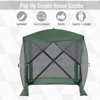 DOMETOUR Pop Up Camping Canopy Gazebo Tent, Easy Set-Up, Mesh, Portable Bag, Outdoor Camping Party Event, 7x7FT, Green - 3 of 4