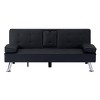 65.3” Futon sleeper sofa bed, a drop down middle back - 2 of 4