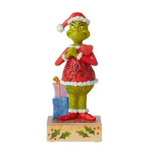 Jim Shore Grinch W/Large Blinking Heart Dr. Seuss Figurines - 1 of 3