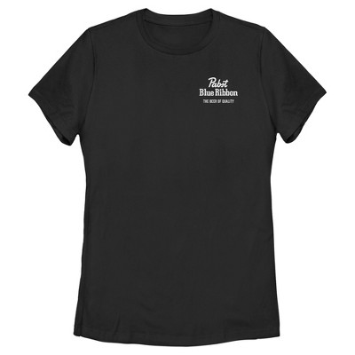 Women's Pabst The Beer Of Quality Small Logo T-shirt - Black - X Large ...