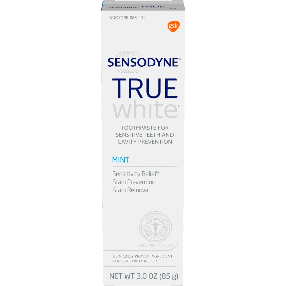 GTIN 310158085706 product image for Sensodyne True White Mint Fresh Toothpaste - 3.4oz | upcitemdb.com