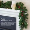 Best Choice Products 9ft Pre-Lit Christmas Garland, Battery Powered Decoration w/ 100 Lights, 180 Tips, Pine Cones - image 2 of 4