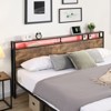 NicBex Bed Frame with LED Lights,2 Drawers and Charging Station for Adults,Boys,Girls,Brown - 4 of 4