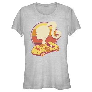 Juniors Mattel Retro Barbie and Hot Wheels Silhouette T Shirt - 1 of 2