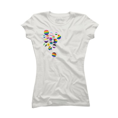 Adult Design By Humans Rainbow LBGTQIA+ Pride Badges By Roadhouse T-Shirt