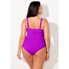 Swimsuits for All Women's Ruched Twist Front One Piece Swimsuit (Plus Sizes Available) - 3 of 4
