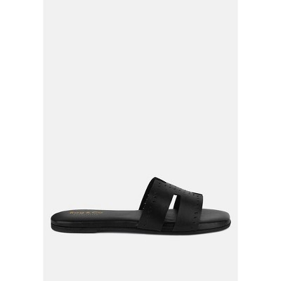 Ivanka Cut Out Slip On Sandals