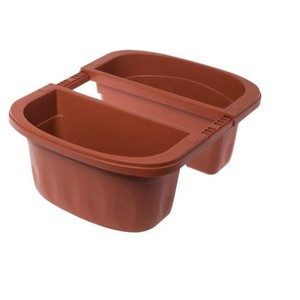 Self-Watering Saddle Railing Planter, 16" - 1 of 4