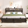 Aheaplus Storage Bed with Sliding Doors, LED Lights & USB Charging Station - 2 of 4