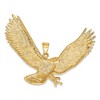 Black Bow Jewelry 14k Yellow Gold Extra Large 3D Textured Eagle Pendant - 3 of 4