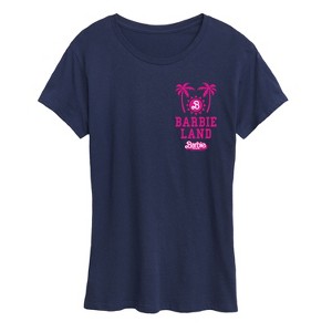 Women's - Barbie - Barbie Land Palm Trees & Sun Short Sleeve Graphic T-Shirt - 1 of 4