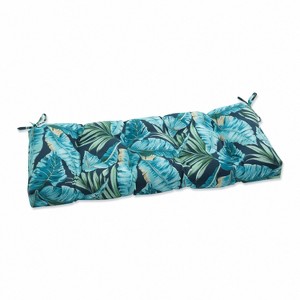 Outdoor/Indoor Blown Bench Cushion Tortola Midnight Blue - Pillow Perfect - 1 of 4