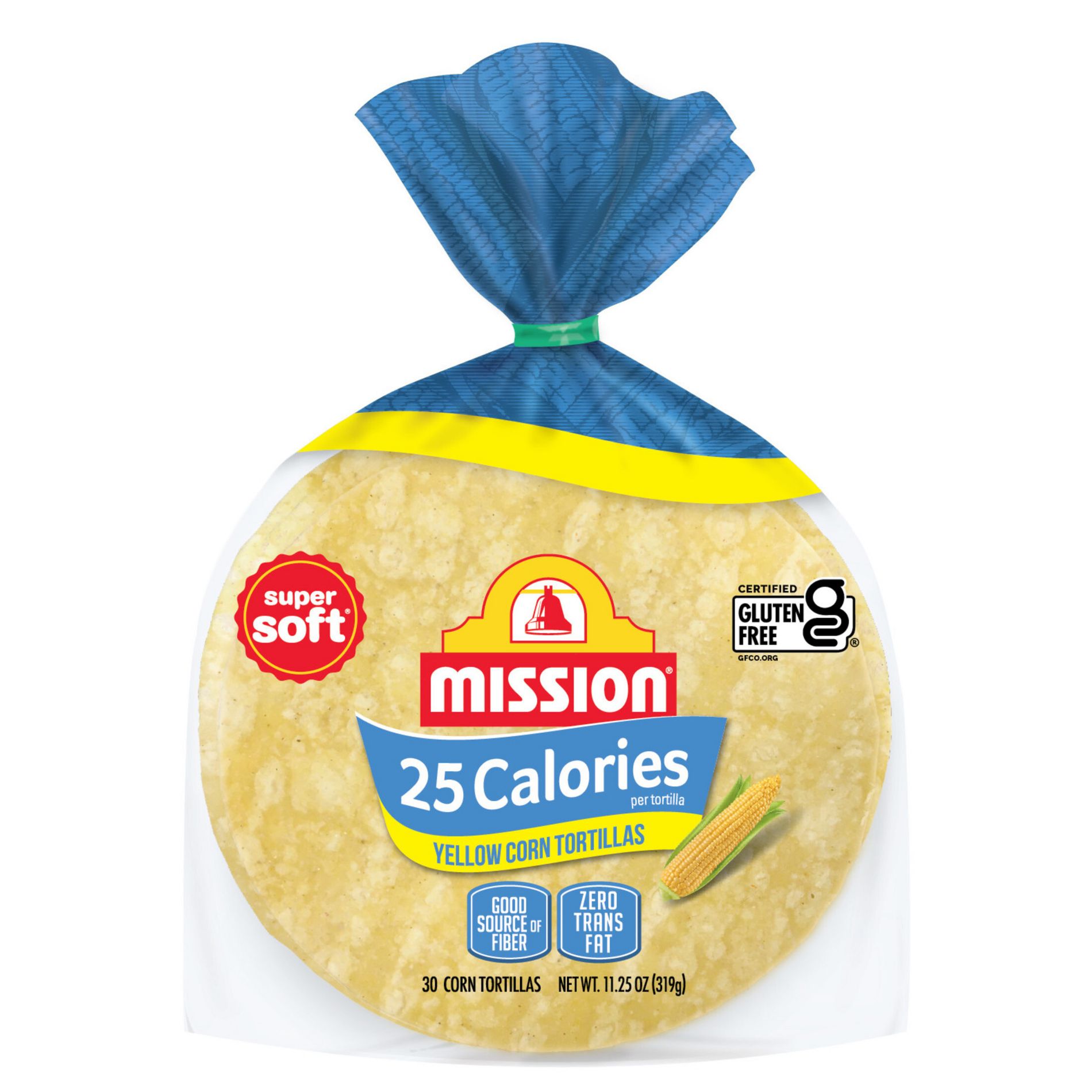 Mission 25 Calories Yellow Corn Tortillas - 11.25oz/30ct