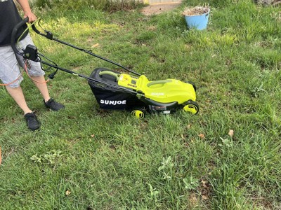 Restored Sun Joe MJ400E 12-Amp 13-Inch Electric Lawn Mower w/ Grass  Collection Bag (Refurbished) 