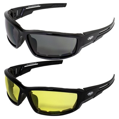 2 Pairs of Global Vision Eyewear Sly Safety Motorcycle Glasses