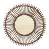 Bohemian Wood Wall Mirror Brown - Olivia & May: Circular Frame, No Assembly Required - 4 of 4