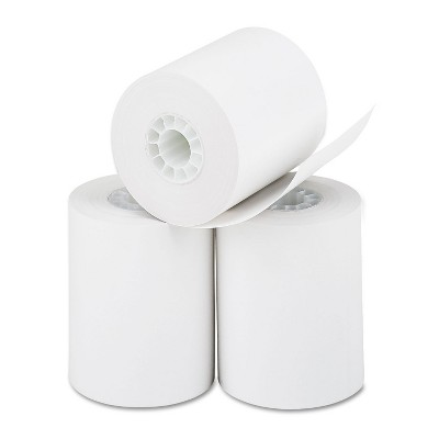PM Company Thermal Paper Rolls Cash Register/Calculator Roll 2 1/4" x 85 ft White 3/Pk 05233
