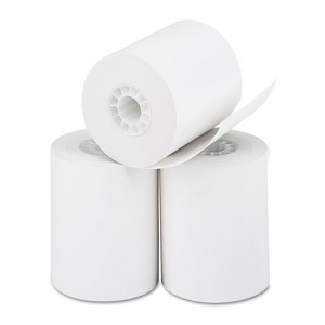 PM Company Thermal Paper Rolls Cash Register/Calculator Roll 2 1/4" x 85 ft White 3/Pk 05233 - 1 of 2