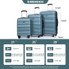 3 Piece PC Spinner Luggage Set with TSA Lock Lightweight Expandable Suitcases for Travel 21" 25" 29" - Cuddlewood - 4 of 4