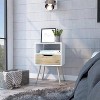 Pamplona Nightstand White/Light Oak - Boahaus: Modern Design, Open Shelf, Wood Laminate - 3 of 3