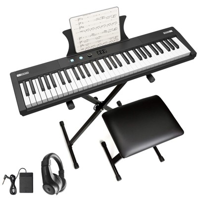 61 Keys Piano Keyboard Set, Electronic Digital Piano with Built-in Speaker Microphone, Portable Keyboard Gift Teaching for Beginners, Electric Piano