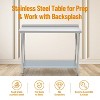48x24 Stainless Steel Prep Table with Backsplash, NSF Commercial Work Table with Large Undershelf & Adjustable Feet for Restaurant, Home & Hotel - 4 of 4
