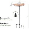 Good Directions 25" Swans Bird Bath & Garden Pole - Copper - 4 of 4