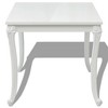 vidaXL Dining Table 31.5 inches x31.5 inches x30 inches  High Gloss White - 3 of 4
