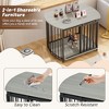Gulches 31.5" Gray Furniture Style Dog Crate for Small & Medium Dogs - Modern End Table - 2 of 4