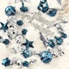 70 Pcs Christmas Ball Ornaments Set, Hanging Assortment Set, Merry Christmas Sign & Tree Toppers, Xmas Indoor Outdoor Party Home Decor, Blue/Silver - 3 of 4