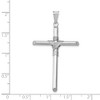 Black Bow Jewelry 14k White Gold Hollow Tube Rope Cross Pendant - 4 of 4