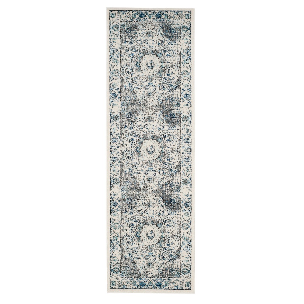 2'2inx13' Runner Blue Medallion Loomed - Safavieh