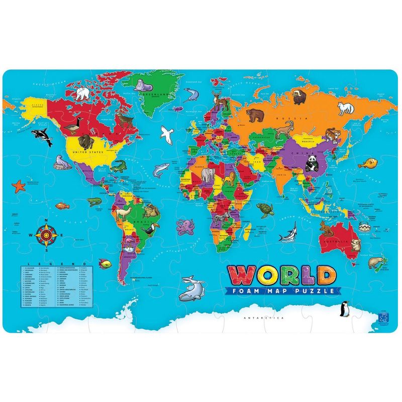Educational Insights World Map Giant Foam Puzzle - 54pc, 4 of 7