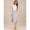 Allegra K Women's Tweed High Waist Midi Plaid Belted Fishtail Bodycon Skirts - 4 of 4