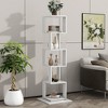 FONTOI 5-tier Rotating Bookcase, Floor Rack, Creative Bookshelf with Anti-toppling Base for Living Room Office Library, White, 19.7"*63"*19.7" - 4 of 4