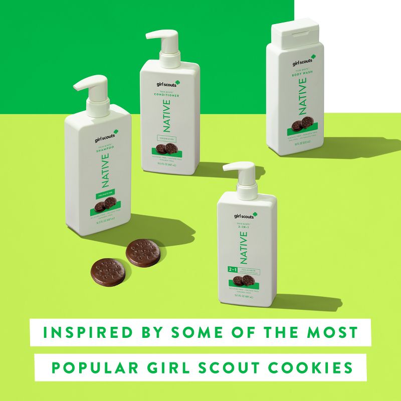 Native Girl Scouts Thin Mints Full &#38; Thick 2-in-1 -Shampoo + Conditioner 16.5 fl oz, 5 of 10