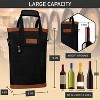 OPUX Two Bottle Wine Bag Carrier Tote, Insulated Leakproof Cooler Travel BYOB Picnic, Gift Men Women Birthday Christmas - 4 of 4