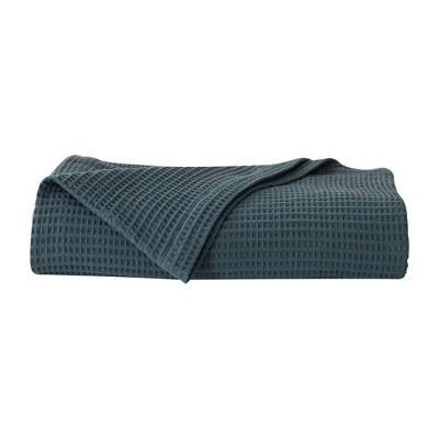 Knit Waffle Weave Cotton Bed Blanket - Patina Vie