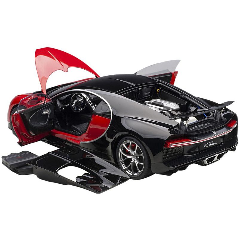 Bugatti Chiron Italian Red and Nocturne Black 1/12 Model Car by Autoart, 2 of 6
